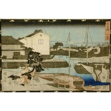 Ando Hiroshige, 歌川広重 (Ando Hiroshige)创作的日本版画《Forty-Seven Ronin Theme, Act X Fuji-Hiko Series》