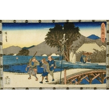 Ando Hiroshige, 歌川広重 (Ando Hiroshige)创作的日本版画《Tale of the Forty-Seven Ronin: Act VI》
