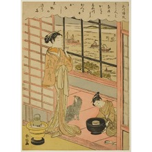 Japanese Print "Retuning Sails at Shinagawa" by Suzuki Harunobu, 鈴木春信 (Suzuki Harunobu)