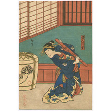 Utagawa Hirosada, 歌川広貞 (Utagawa Hirosada)创作的日本版画《Defence Plate - Kabuki》