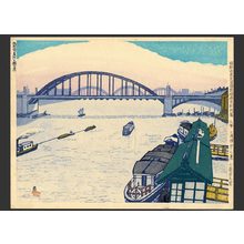 Koizumi Kishio创作的日本版画《#47 Komagata Bridge & the steamship port》