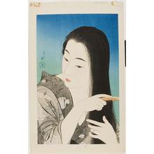 Japanese Print "Combing the Hair, Kamisuki" by Torii Kotondo, 鳥居言人 (Torii Kotondo)