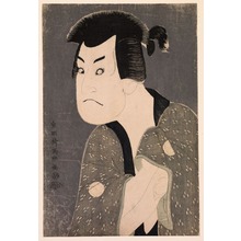 Japanischer Druck "The Actor Sakata Hangoro III as Fujikawa Mizuemon in the Play Hana ayame Bunroku Soga, Miyako Theater, from an untitled series of half-length portraits of actors" von Toshusai Sharaku, 東洲斎写楽 (Toshusai Sharaku)