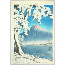 Mt Fuji After Snow at Tagonoura Bay — 富士の雪渓(田子の浦 Japanischer Druck "Mt Fuji After Snow at Tagonoura Bay — 富士の雪渓(田子の浦" von Kawase Hasui, 川瀬巴水 (Kawase Hasui (川瀬巴水))
