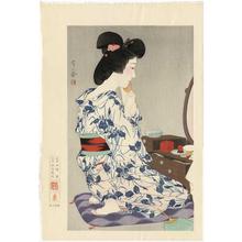 Japanese Print "Summer Kimono - Ayame Yukata — 菖蒲ゆかた" by Torii Kotondo, 鳥居言人 (Torii Kotondo (鳥居言人))