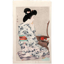 Japanese Print "Summer Kimono - Ayame Yukata — 菖蒲ゆかた" by Torii Kotondo, 鳥居言人 (Torii Kotondo (鳥居言人))