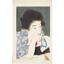 Torii Kotondo, 鳥居言人 (Torii Kotondo (鳥居言人))による浮世絵「Morning Hair - Asa Negami — 朝寝髪」