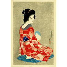 Torii Kotondo, 鳥居言人 (Torii Kotondo (鳥居言人))による浮世絵「Nagajuban- Long Undergarment — 長襦袢」
