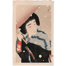 Japanese Print "Peony Snowflakes — 牡丹雪" by Torii Kotondo, 鳥居言人 (Torii Kotondo (鳥居言人))
