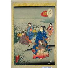 Utagawa Kunisada, 歌川国貞 (Kunisada 2 Utagawa (1823-1880)- Kunimasa 3- Toyokuni 4 (歌川国貞（二代）))による浮世絵「Unknown title — 野分」