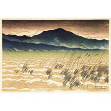 Ito Shinsui, 伊東深水 (Shinsui Ito (伊東深水))创作的日本版画《Evening Snow at Hira》