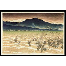 Ito Shinsui, 伊東深水 (Shinsui Ito (伊東深水))创作的日本版画《Evening Snow at Hira》