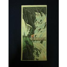 Japanischer Druck "Nikko Shirakumo Waterfall — 日光白雲瀧" von Shotei Takahashi (Shotei Takahashi (1871-1945) Hiroaki (松亭高橋、弘明))