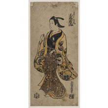 Nishimura Shigenaga, 西村重長 (Nishimura Shigenaga)创作的日本版画《In the Style of a Young Man (Wakashû fû), Left Sheet of a Triptych (Sanpukutsui hidari)》