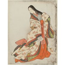 Japanischer Druck "Ono no Komachi" von Suzuki Harunobu, 鈴木春信 (Suzuki Harunobu)