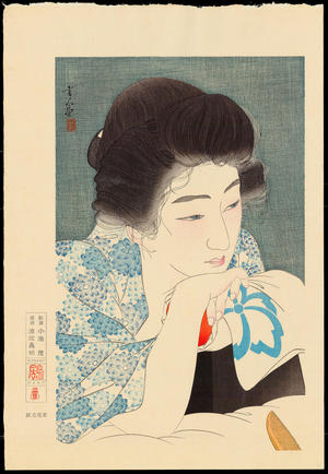 Torii Kotondo, 鳥居言人 (Kotondo, Torii)による浮世絵「No. 4 - Morning Hair - 朝寝髪」
