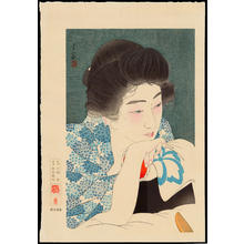 Torii Kotondo, 鳥居言人 (Kotondo, Torii)による浮世絵「No. 4 - Morning Hair - 朝寝髪」