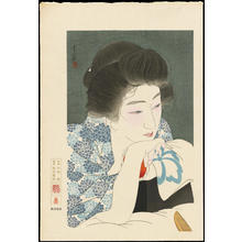Torii Kotondo, 鳥居言人 (Kotondo, Torii)による浮世絵「Morning Hair - 朝寝髪」