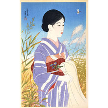 Ito Shinsui, 伊東深水 (Ito Shinsui)创作的日本版画《The Second Series of Modern Beauties: Bright Autumn (Gendai bijinshu dai-nishu: Akibare)》