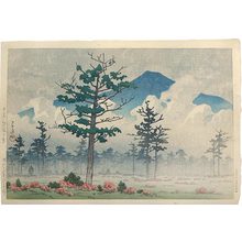 Kawase Hasui, 川瀬巴水 (Kawase Hasui)创作的日本版画《Senjo Plain, Nikko (Nikko Senjogahara)》